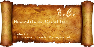 Neuschloss Cicelle névjegykártya